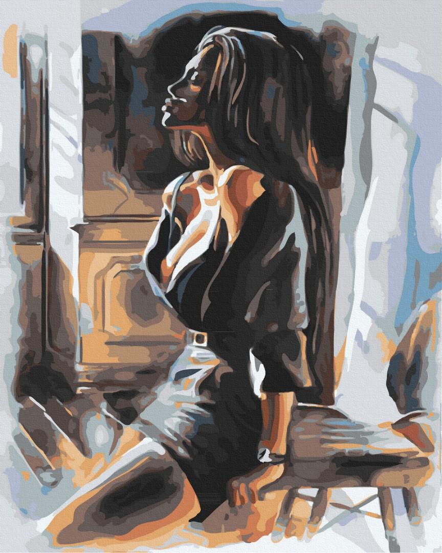 Картина по номерам Brushme Соблазнительница в черном 40x50 см (GX40019)