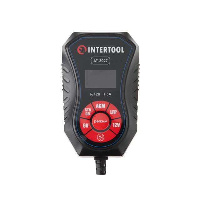 Зарядний пристрій Intertool 6/12В/1.5А/ 230В 1.2-40 Аг (AT-3027)