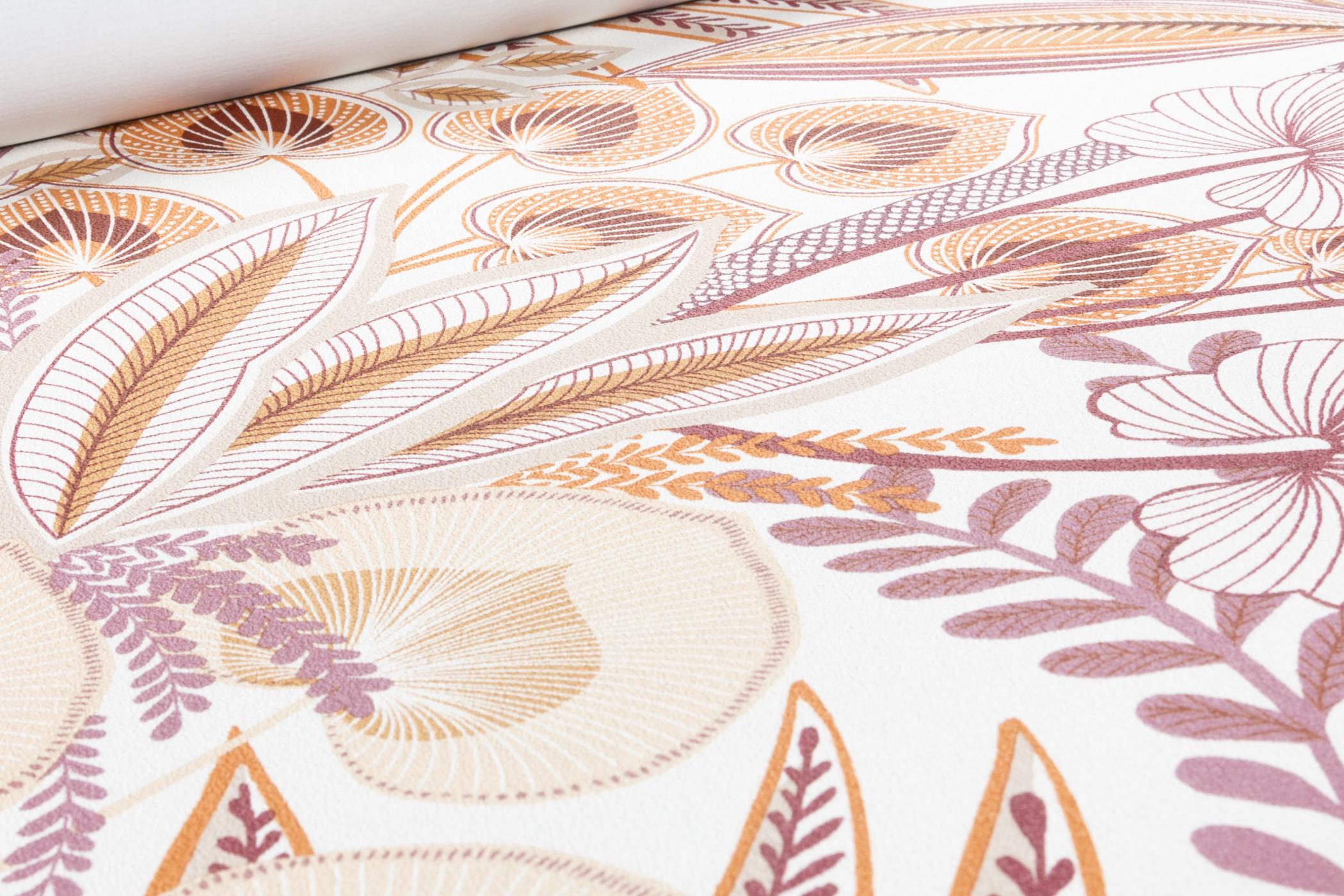 Обои флизелиновые GrandecoLife Karuna A69001 Декор винил горячего тиснения 0,53х10,05 м Разноцветный