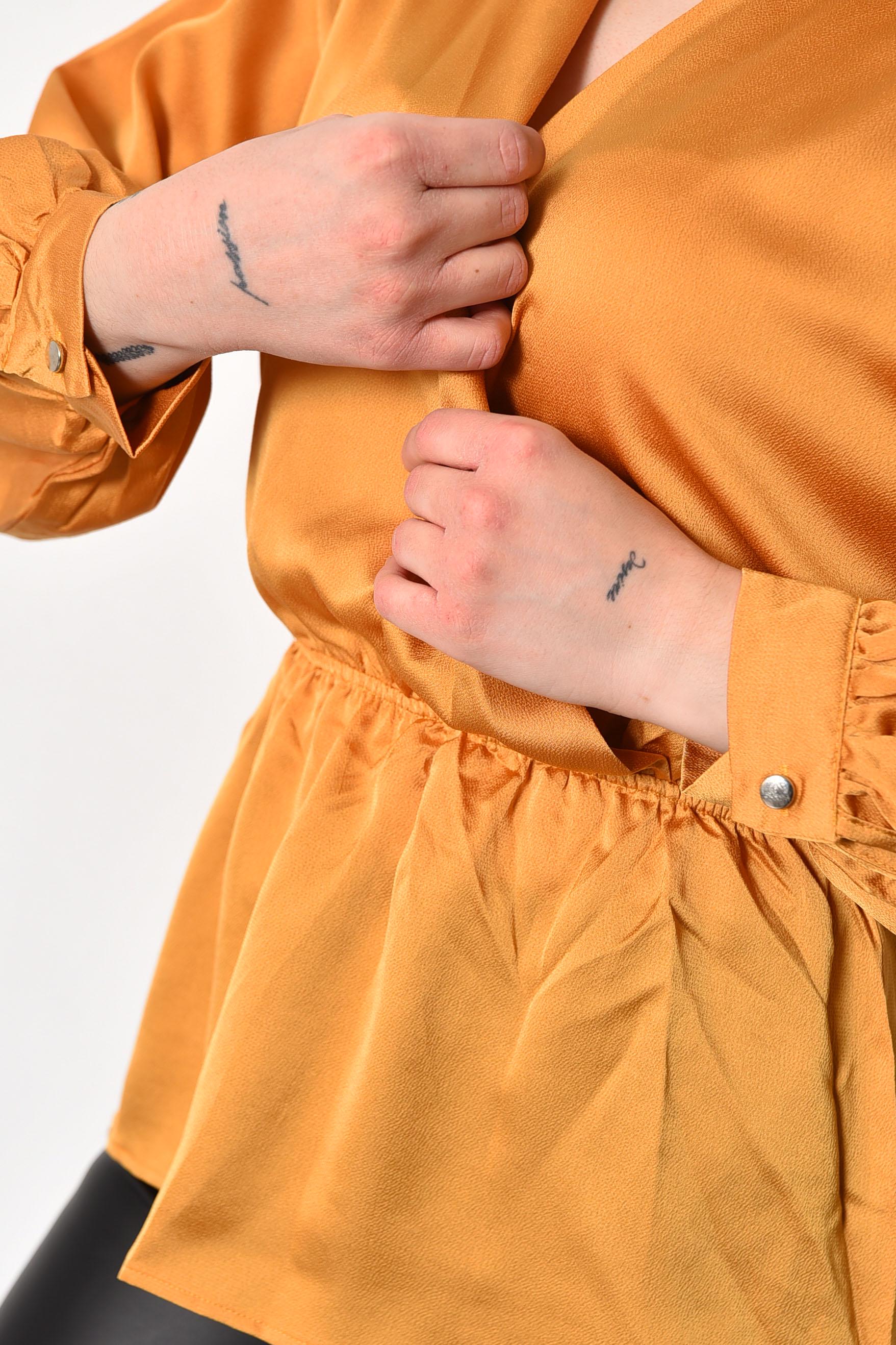 Блуза женская р. 42 Горчичный (173783) - фото 4 Блуза женская р. 42 Горчичный (173783) - фото 4