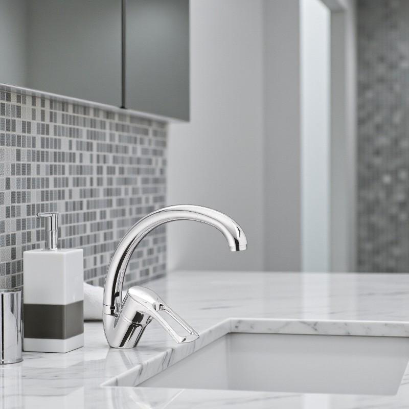 Смеситель для кухни Cron HANSBERG-777 высокий однорычажный цинковый сплав Хром (b-CR0040) - фото 5 Смеситель для кухни Cron HANSBERG-777 высокий однорычажный цинковый сплав Хром (b-CR0040) - фото 5