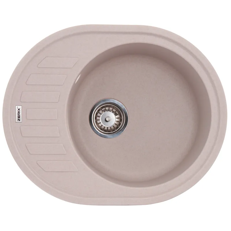 Мийка кухонна Zerix ZS-6250R-06 Бежевий (ZX4549)