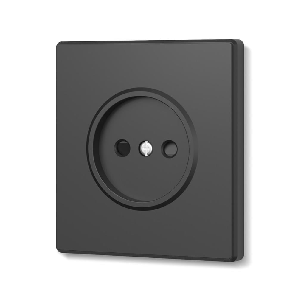 Розетка одинарная Video Nota со шторками Угольно-черный (31588030)