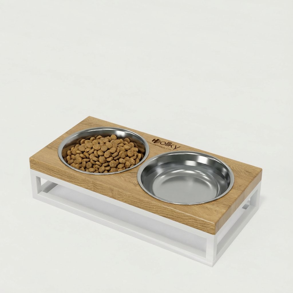 Миски на подставке для маленьких собак и котов Hollky Base XS 2х0,25 л (BXS-28145-WHNT) - фото 1 Миски на подставке для маленьких собак и котов Hollky Base XS 2х0,25 л (BXS-28145-WHNT) - фото 1
