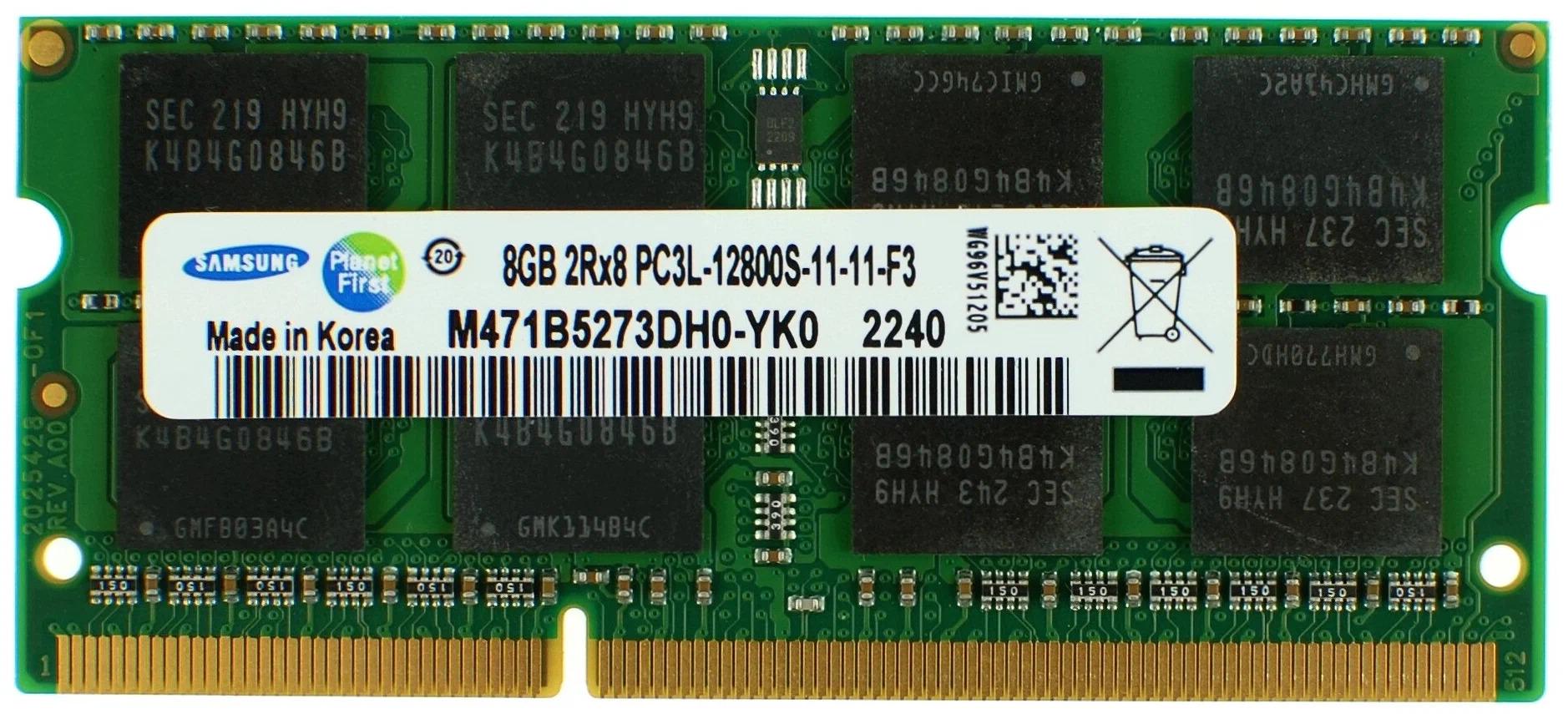 Оперативная память Samsung SODIMM DDR3 8Гб 1600 mHz