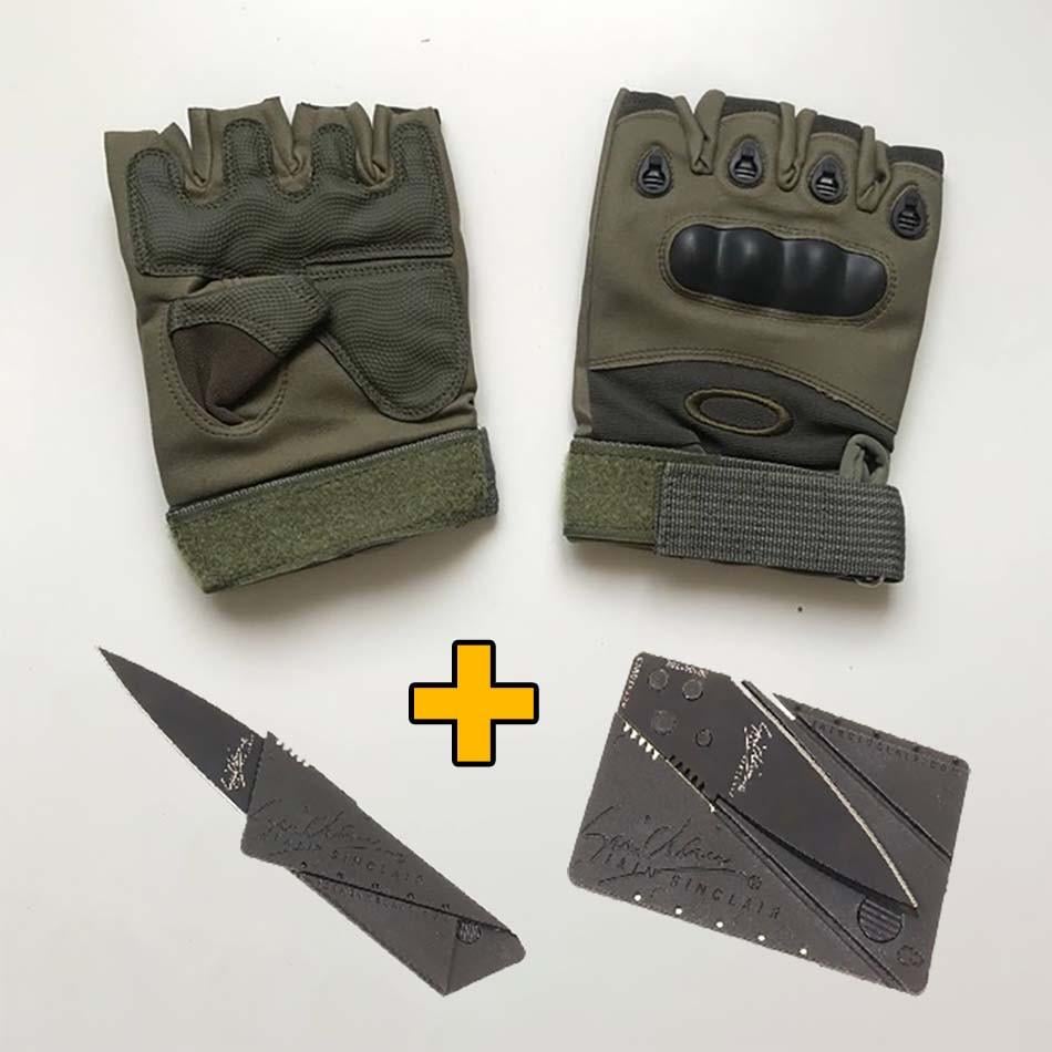 Тактичні рукавички без пальців XL і мультитул візитка Чорний/Оливковий - фото 5 Тактичні рукавички без пальців XL і мультитул візитка Чорний/Оливковий - фото 5