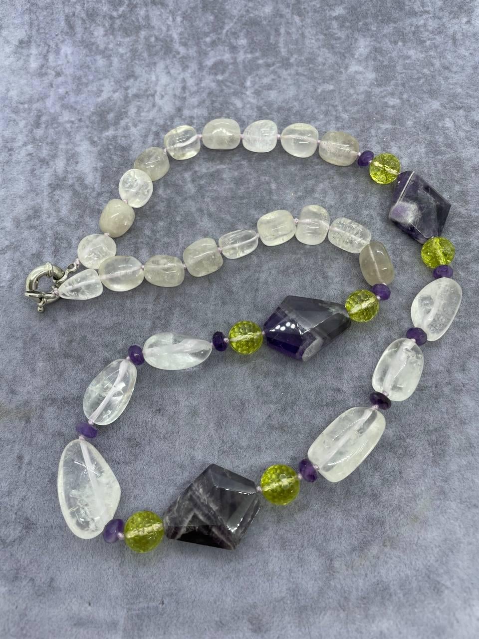 Бусы аметист 70 см Разноцветный (9801)