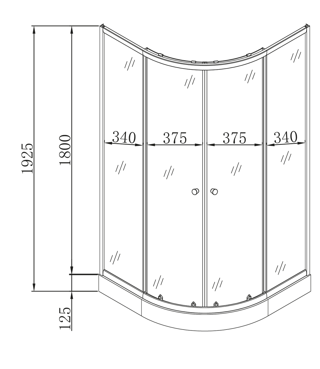 Душевая кабина с низким поддоном MIXXUS PLAIN SCT02-90x90x195-FB матовое стекло 4 мм Satin (MI6896) - фото 8 Душевая кабина с низким поддоном MIXXUS PLAIN SCT02-90x90x195-FB матовое стекло 4 мм Satin (MI6896) - фото 8