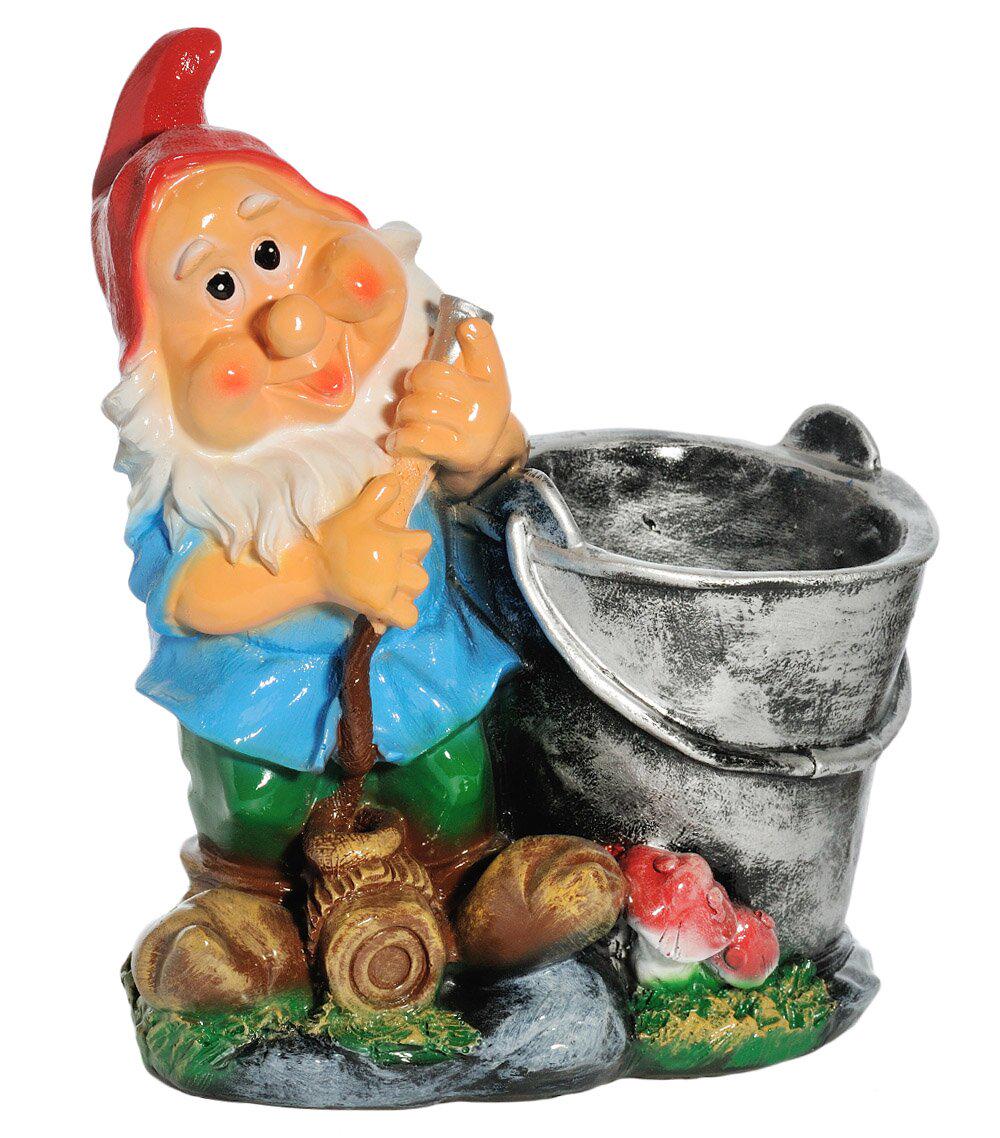 Подставка для цветов Гном поливальщик 31 см (179) - фото 2 Подставка для цветов Гном поливальщик 31 см (179) - фото 2