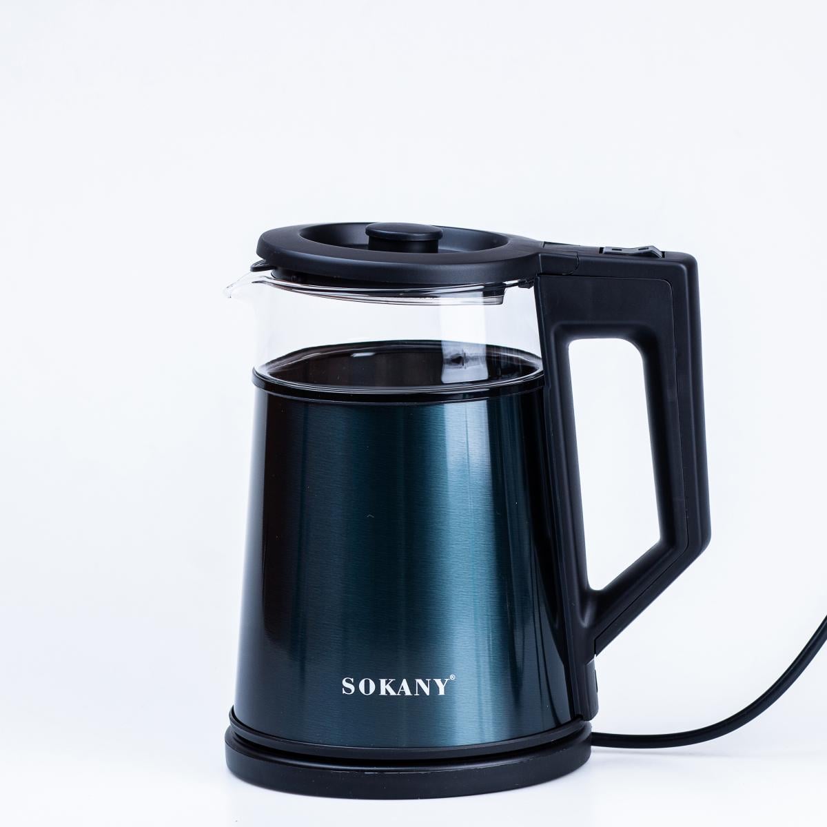Электрочайник Sokany SK-SH-1076 дисковый 1,7 л Зеленый (SKSH1076B)