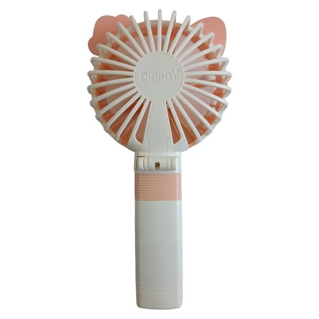 Вентилятор ручний акумуляторний DianDi Mini Fan SQ-2163 з USB-зарядкою та складною ручкою Рожевий - фото 4