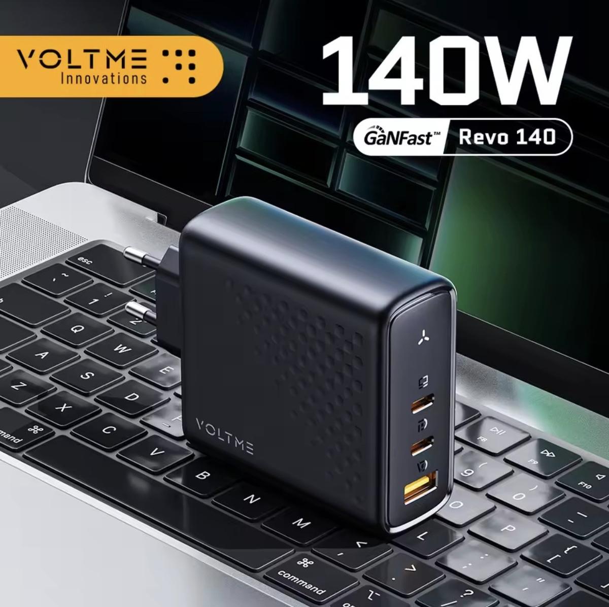 Зарядний пристрій мережевий VOLTME Revo GaN3 140 W 2 Type-C/1 USB (30839184) - фото 2 Зарядний пристрій мережевий VOLTME Revo GaN3 140 W 2 Type-C/1 USB (30839184) - фото 2