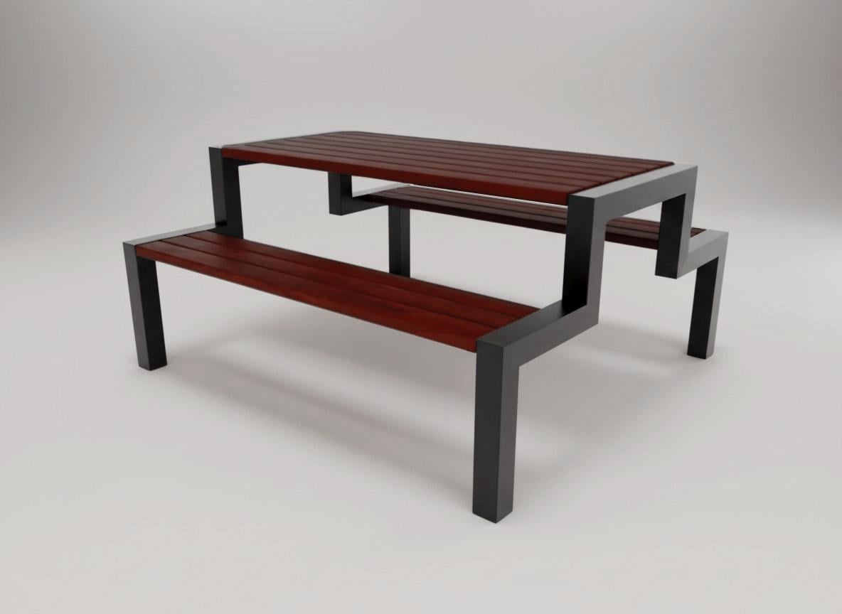 Комплект садовой мебели Tobi Sho Комбо Дуо стол/скамейки 150 см Макасар (komd150mk)