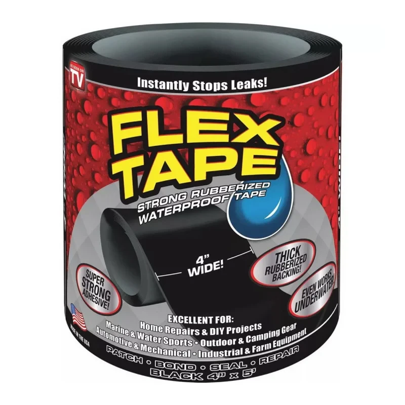 Стрічка міцна/прогумована/водонепроникна Flex Tape ширина 10 смх1,5 м Чорний (MX-13745Q)