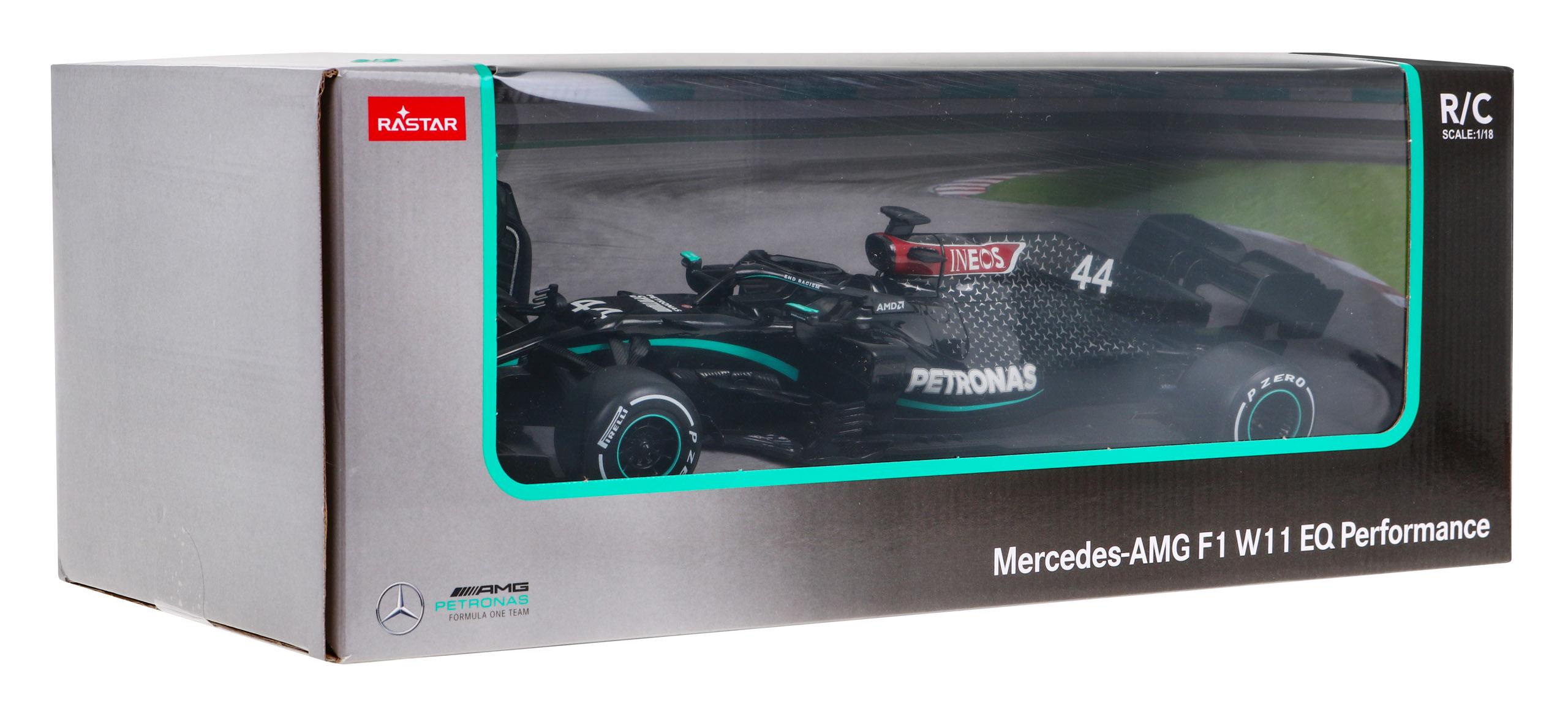 Автомобиль дистанционно управляемый Mercedes-AMG F1 W11 EQ Performance RASTAR модель 1:18 - фото 2