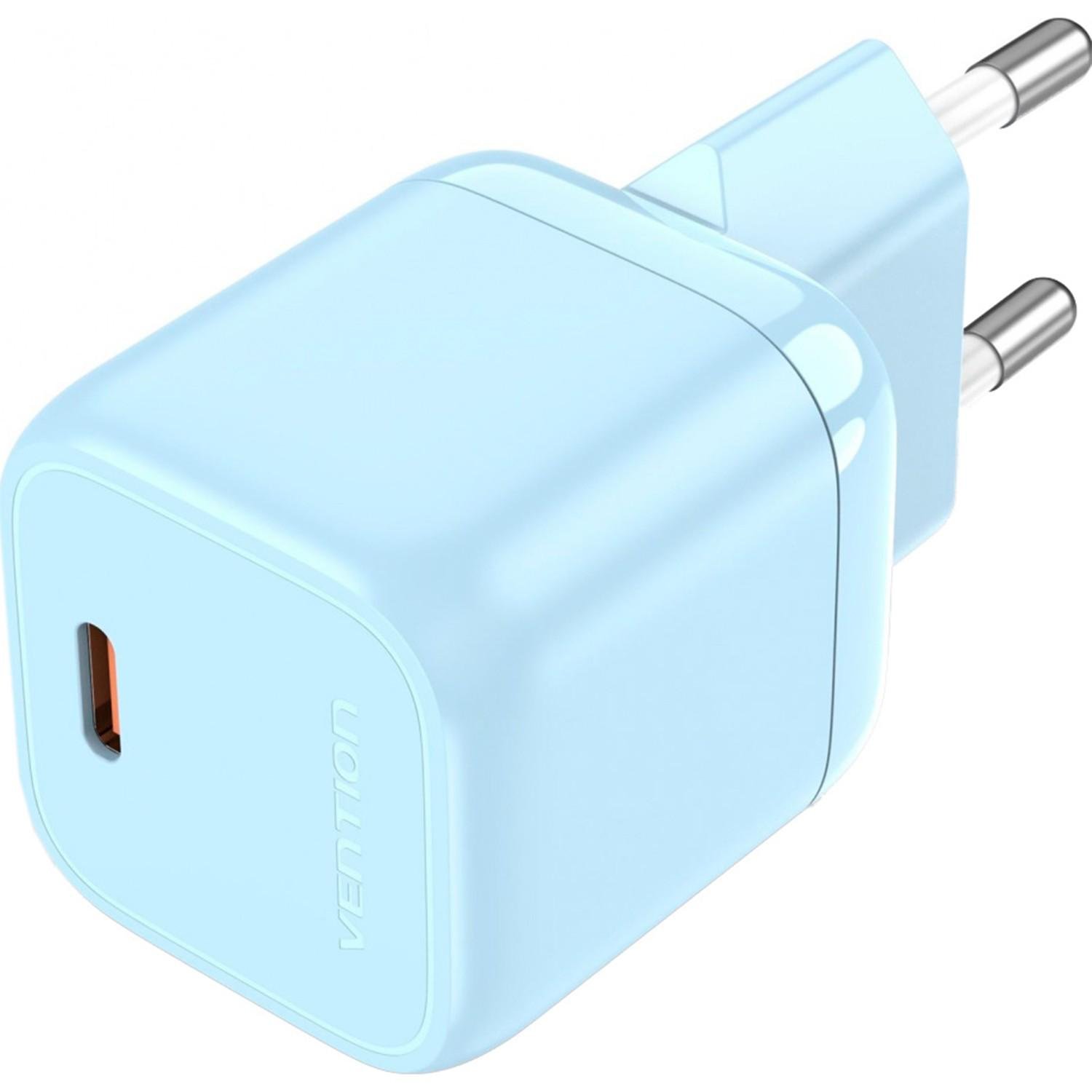 Зарядное устройство сетевое Vention 1-port USB-C GaN Charger 30W Blue (FAKL0-EU)