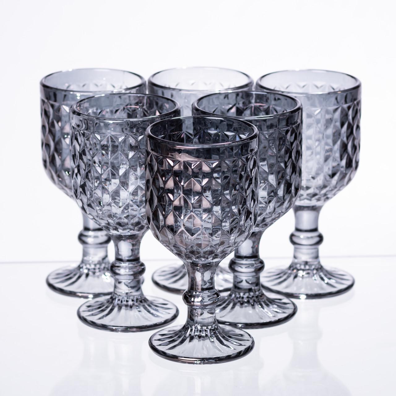 Набор рюмок на ножке 6 шт. по 50 мл Серый (HP-19-119) Набор рюмок на ножке 6 шт. по 50 мл Серый (HP-19-119)