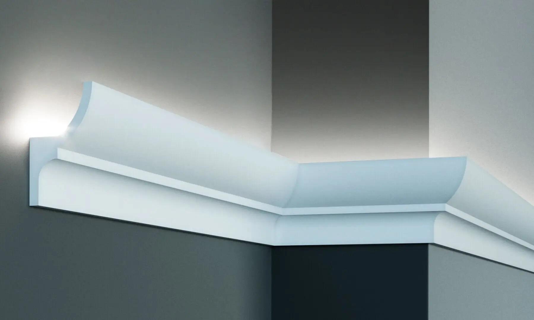 Карниз полиуретановый Tesori для LED освещения 100x55x2000 мм (KF 712) - фото 1