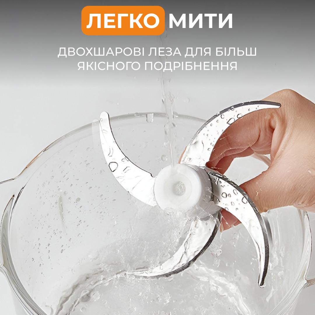 Подрібнювач-блендер Sokany SK-YM-70343 л 800 Вт з 2 режимами швидкості 4 леза - фото 9 Подрібнювач-блендер Sokany SK-YM-70343 л 800 Вт з 2 режимами швидкості 4 леза - фото 9