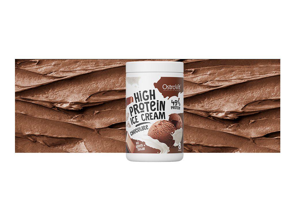 Протеиновое мороженое OstroVit High Protein Ice Cream chocolate 400 г (00000016563) - фото 3