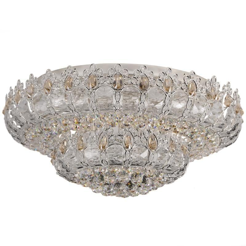 Люстра потолочная торт с подсветкой Brille BCL-388S/13xE14/30 LED большая