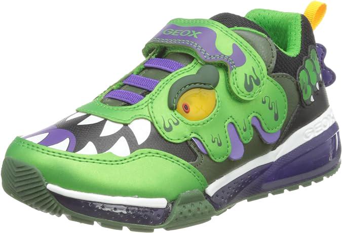 Кроссовки детские демисезонные Geox Bayonyc с огоньками р. 37 Green/Purple (15303957)