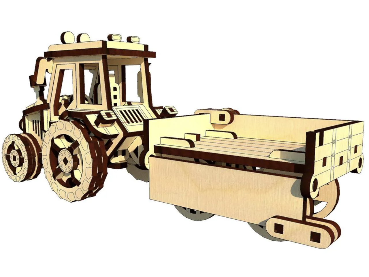 Пазл механический из дерева Pazly 3D Фермер 145 деталей - фото 6