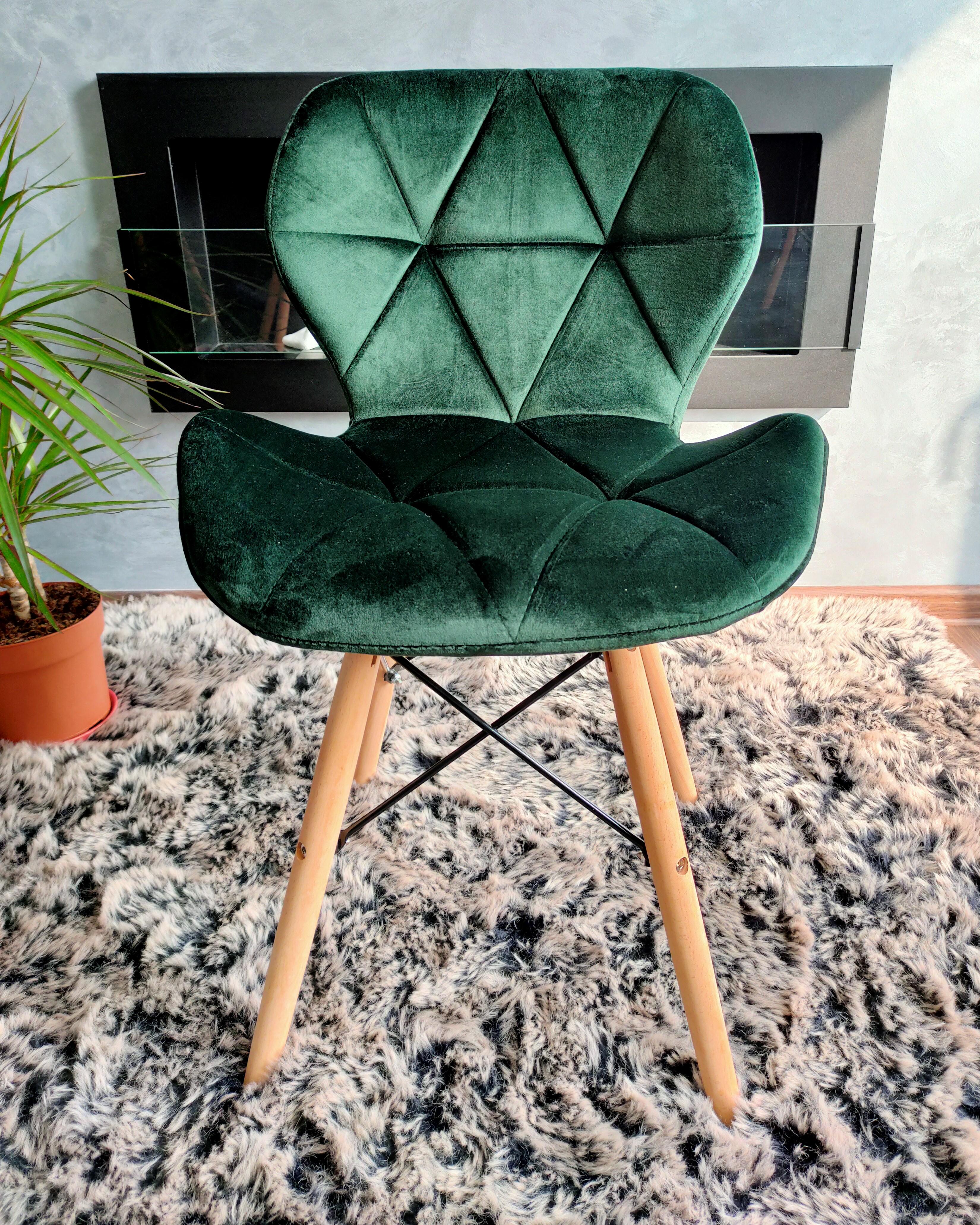 Крісло скандинавське Zano Велюр Зелений - фото 4 Крісло скандинавське Zano Велюр Зелений - фото 4