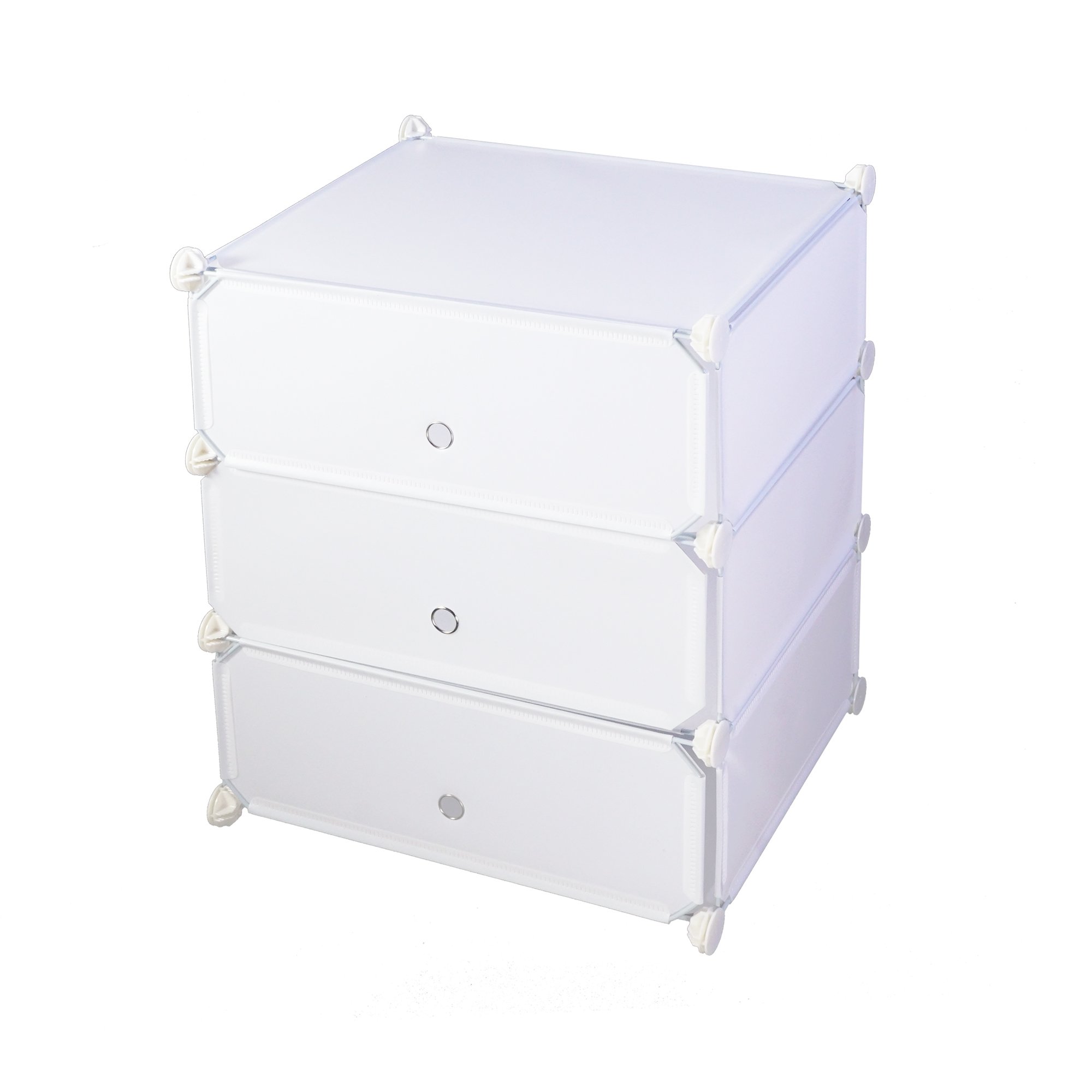 Тумбочка пластиковая Wellamart на 3 отделения Молочно-белый (57860001)