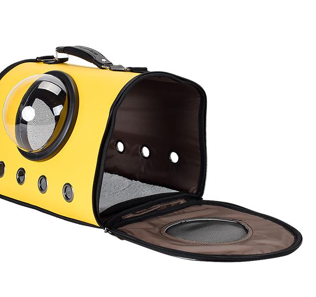 Сумка-переноска для собак і кішок з вікном 44x26x31 см Жовтий (ST0110) - фото 2