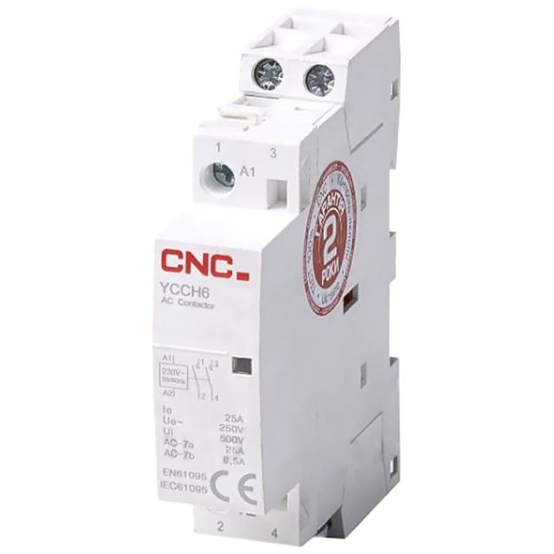 Контактор модульный CNC YCCH6 2P 25A 2NO 220V (Б00028777)