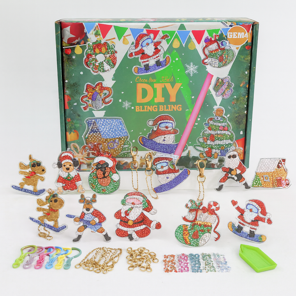 Украшения-игрушки на елку новогодние 15 брелоков (ALMDID-1388)