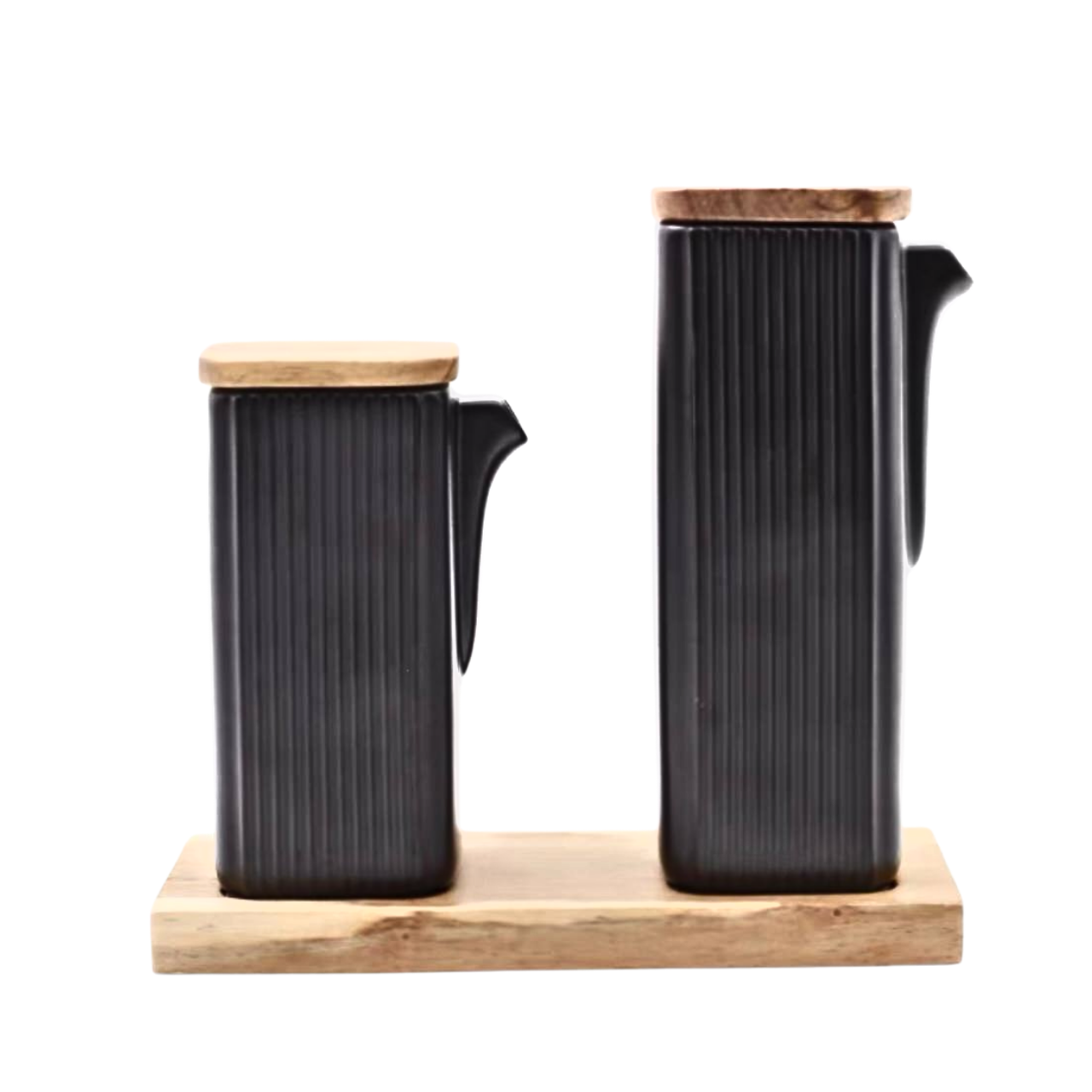Емкости для масла и уксуса Minimal на подставке Black (31762113)