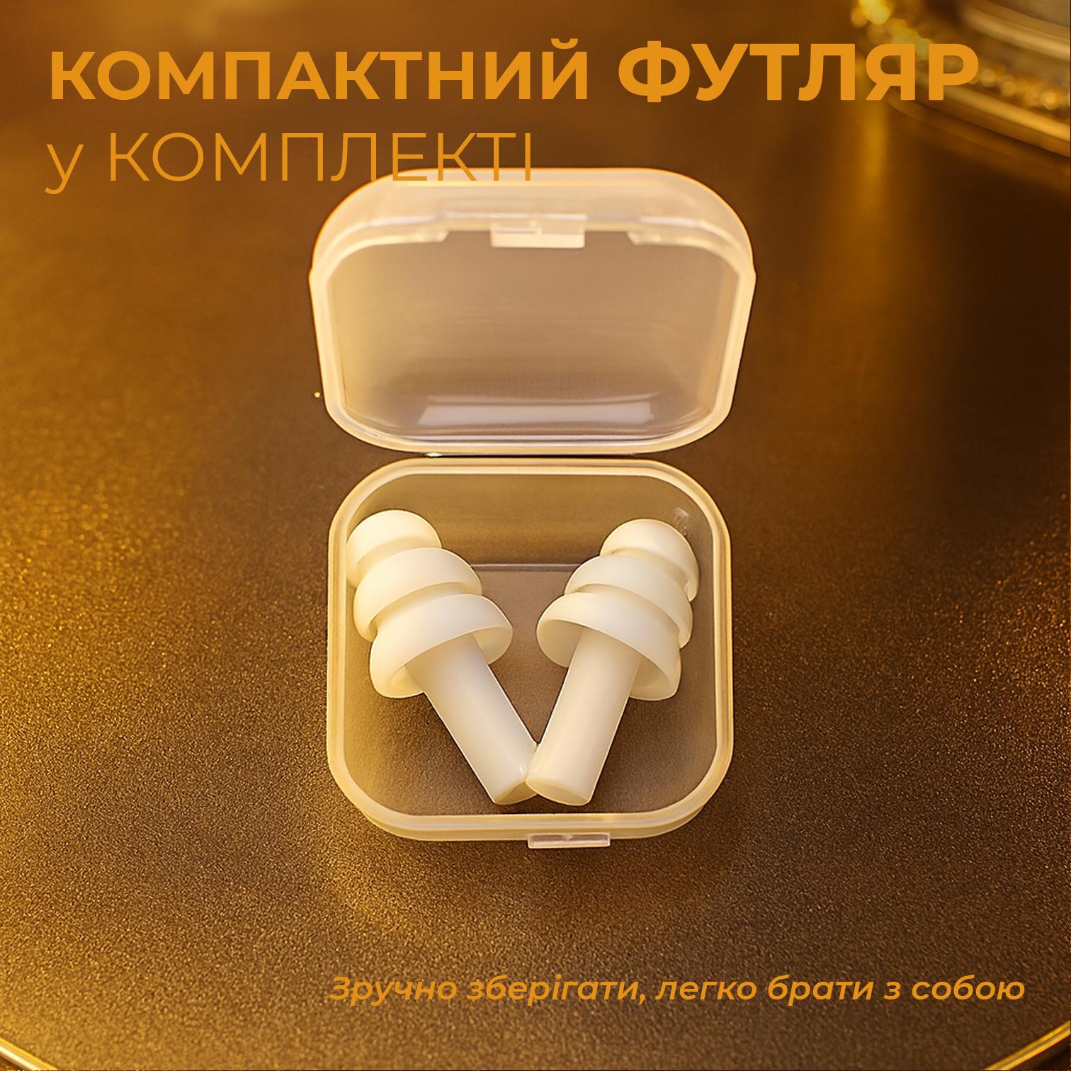 Беруші для сну плавання Univerza Ялинка силіконові шумозаглушувальні анатомічні у футлярі Білий - фото 11 Беруші для сну плавання Univerza Ялинка силіконові шумозаглушувальні анатомічні у футлярі Білий - фото 11