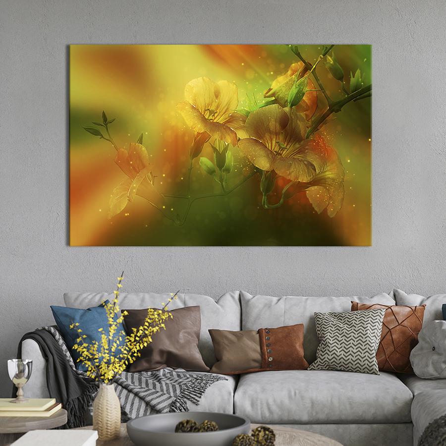 Картина на холсте Сияющие цветы 51x34 см (803-1)