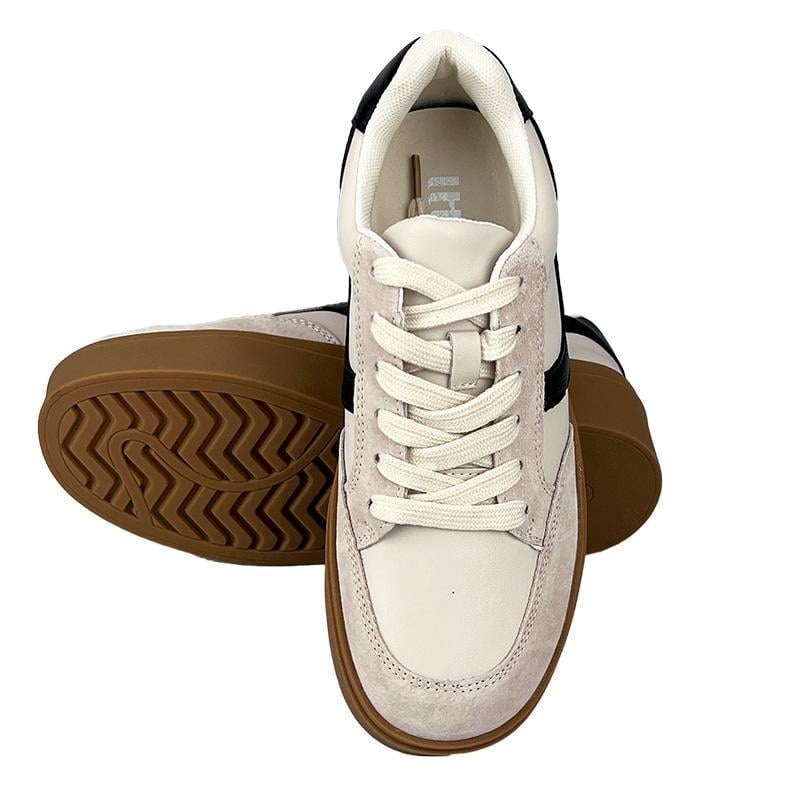 Кеди жіночі шкіряні на платформі 7001-1 p. 38 24,5 см Бежевий