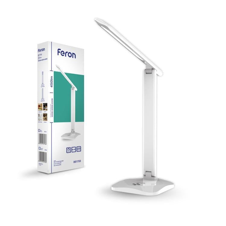 Настільний LED-світильник Feron DE1733 9W Білий (27813394)