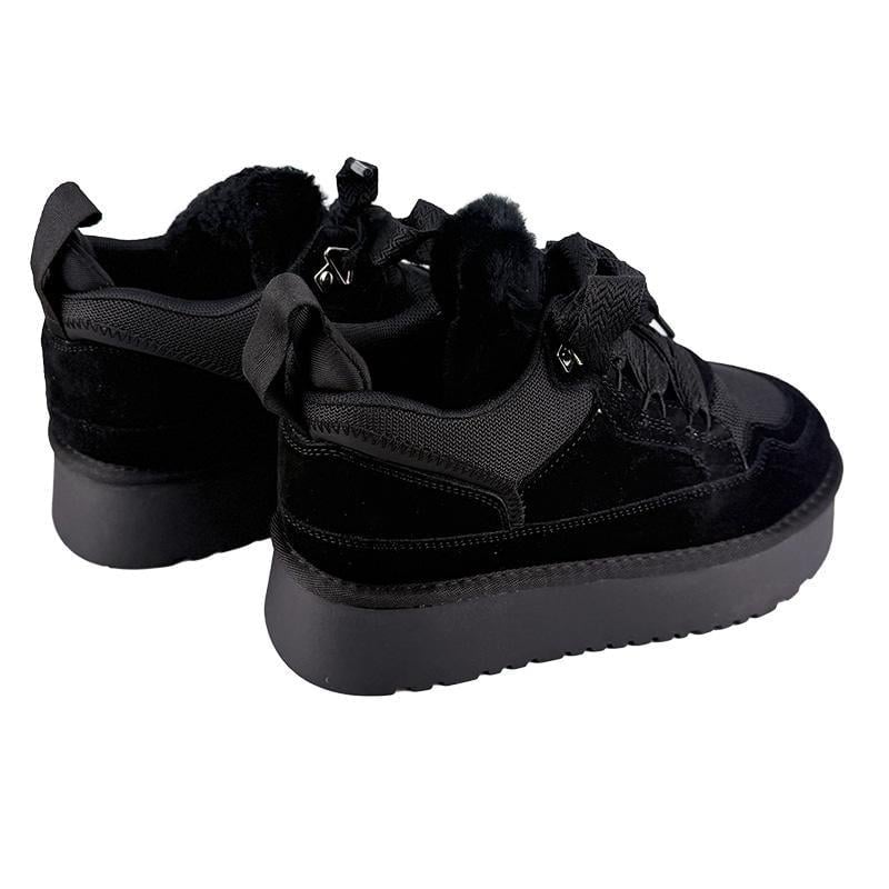 Кеди жіночі замшеві на шнурівці 2075-1 p. 37 24 см Чорний - фото 4 Кеди жіночі замшеві на шнурівці 2075-1 p. 37 24 см Чорний - фото 4