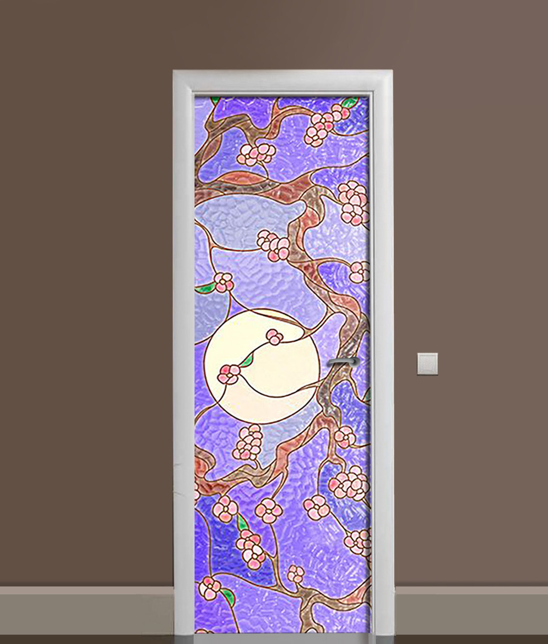 Наклейка 3D на двери Zatarga Граненое стекло 650х2000 мм виниловая (1274515493)