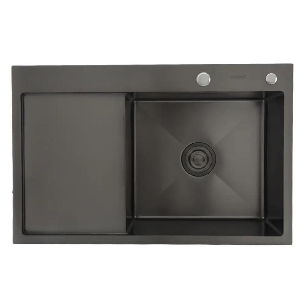 Мойка для кухни Gappo GS7850-6R PVD накладная 780x500 мм (SQ-1046118)