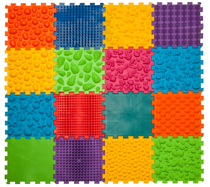 Развивающий коврик массажный Ortek 16 эл. 27x28 см (OR00001468)