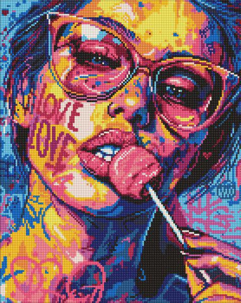 Алмазна мозаїка Ideyka Дівчина з цукеркою 40x50 см (Id-AMO8071)