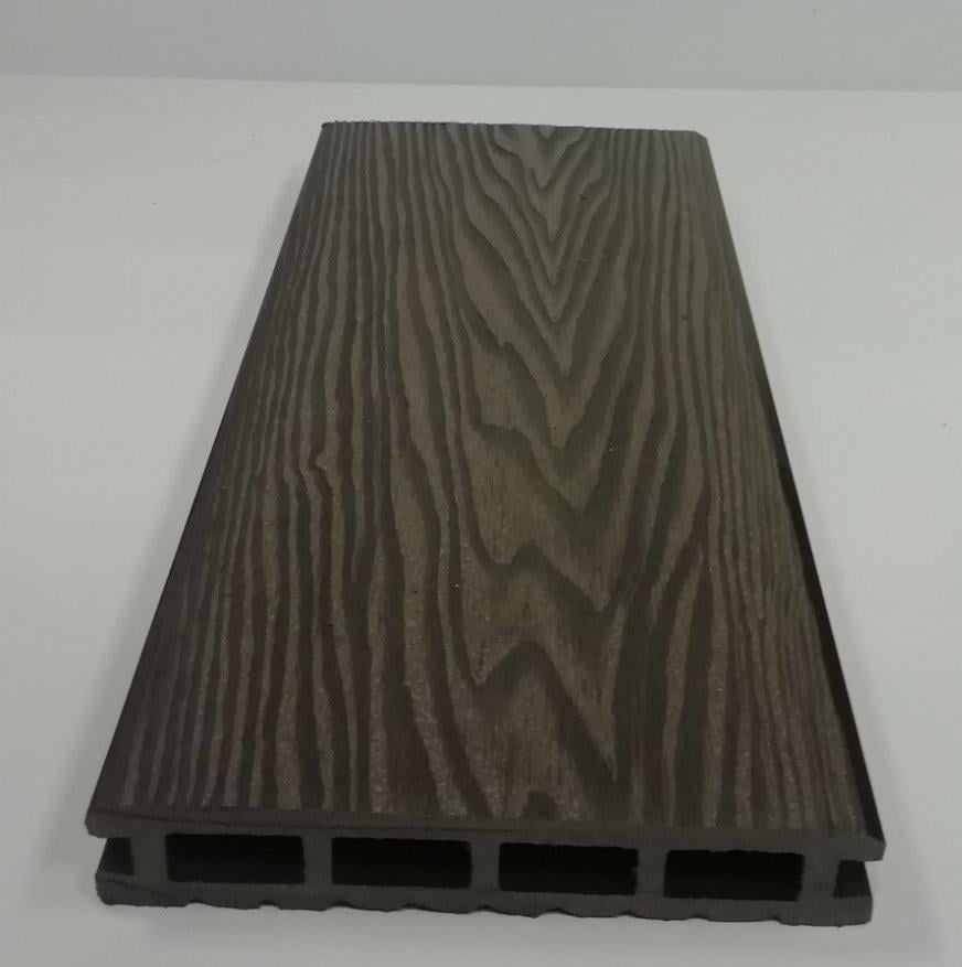 Дошка терасна Polymer Wood Приват 3D з ДПК 140х20х2200 мм Венге