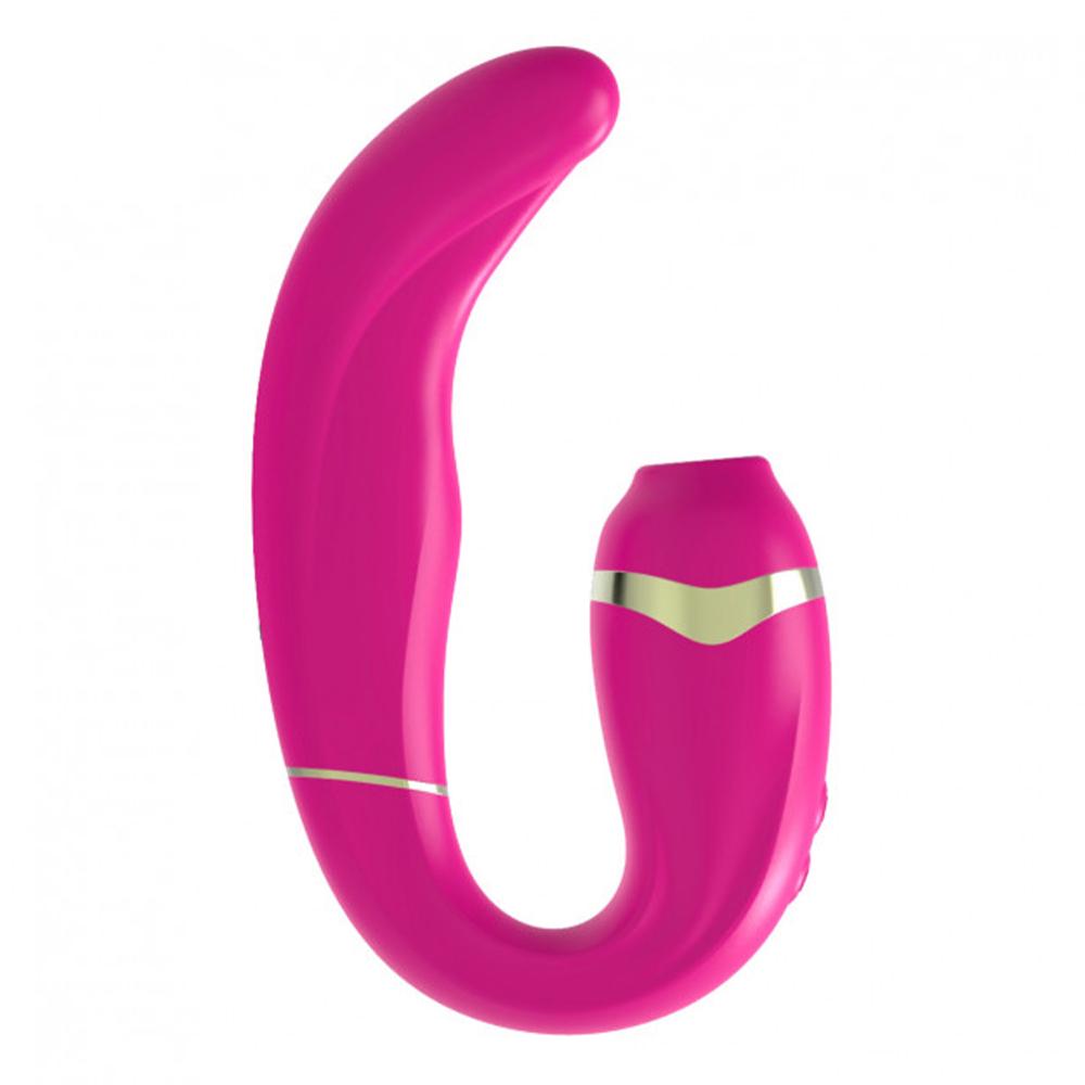 Пульсатор для точки G с вакуумной стимуляцией клитора Adrien Lastic Suction Climax Deep Patting 17,4 см Розовый (32141)