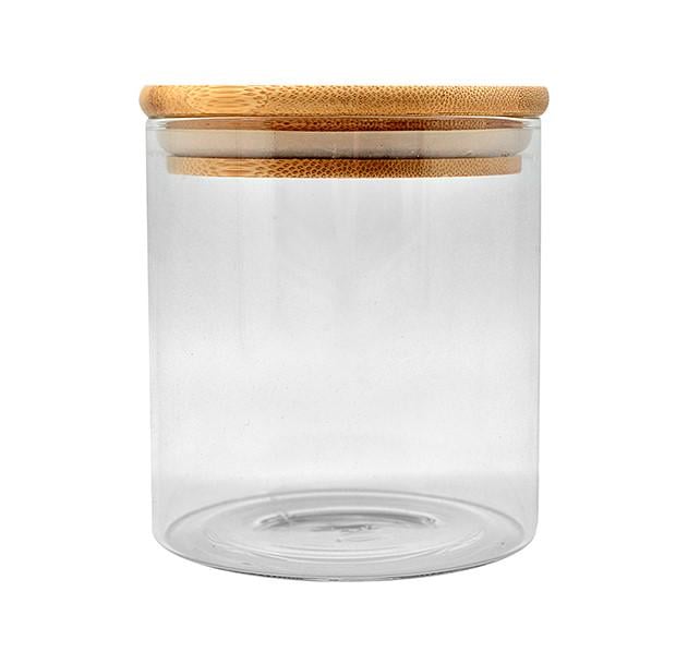 Банка з бамбуковою кришкою Stenson 500 мл 9,5х11 см (AN013546)