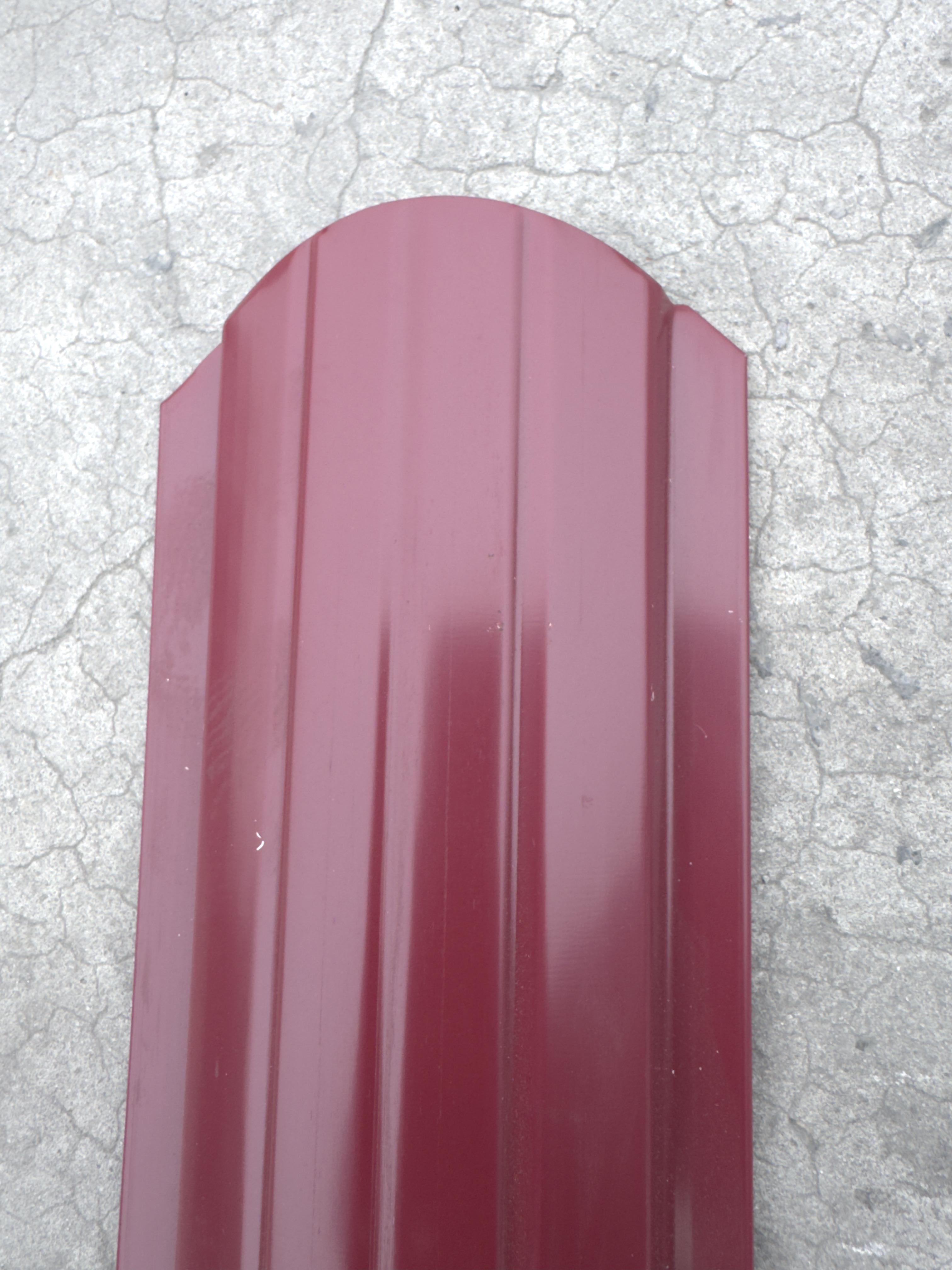 Євроштахетник напівкруглий Astra-company 1200х102х0,35 мм RAL 3005 Винно-червоний