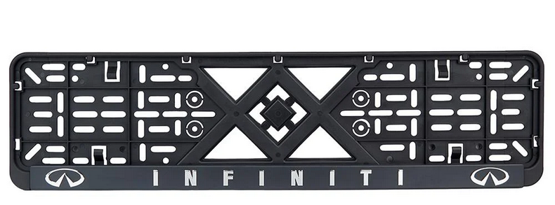 Рамка номера пластик SR с хромированной рельефной надписью INFINITI