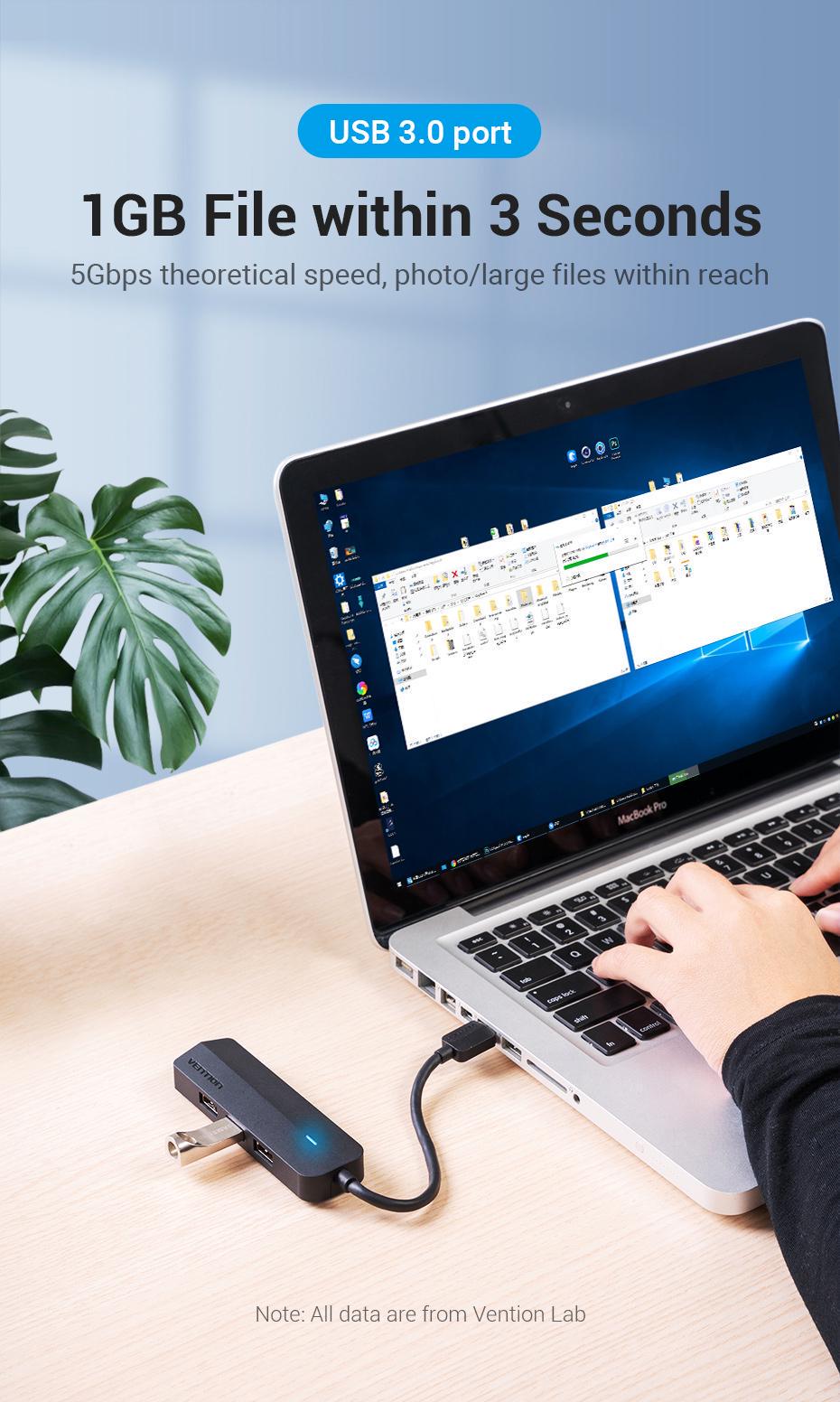 USB-хаб Vention зі звуковою картою USB-3x USB 3.0/2x 3,5 мм minijack/micro-USB додаткове живленя 5 Гбіт/с USB-A 1 м Чорний (CHIBF) - фото 8 USB-хаб Vention зі звуковою картою USB-3x USB 3.0/2x 3,5 мм minijack/micro-USB додаткове живленя 5 Гбіт/с USB-A 1 м Чорний (CHIBF) - фото 8