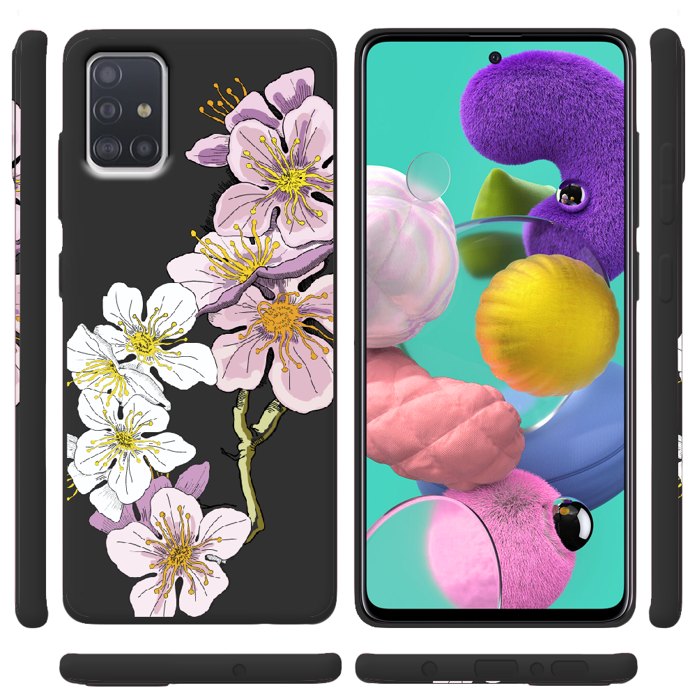 Чехол Boxface Samsung A515 Galaxy A51 Cherry Blossom Черный силикон (38808-cc4-38947) - фото 2