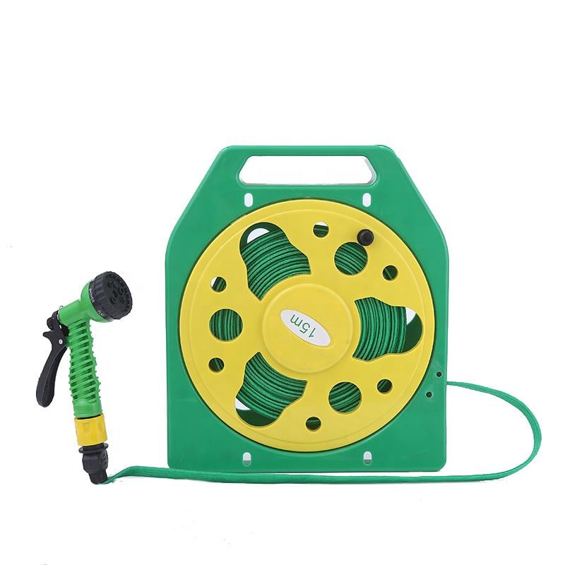 Шланг садовый BSM на катушке с пистолетом-распылителем на 4 режима ПВХ 20 м Green (784780670)